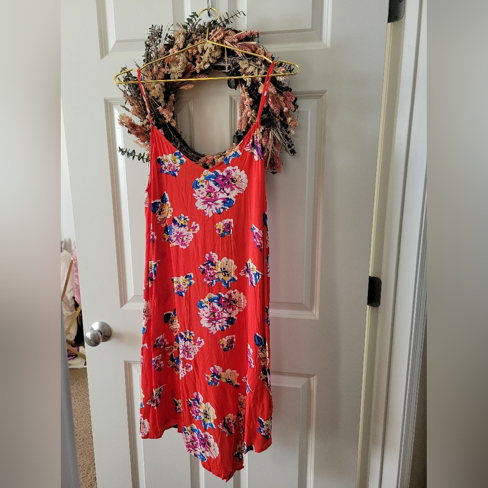 NWT BP Red Floral Dress - Picture 2 of 5